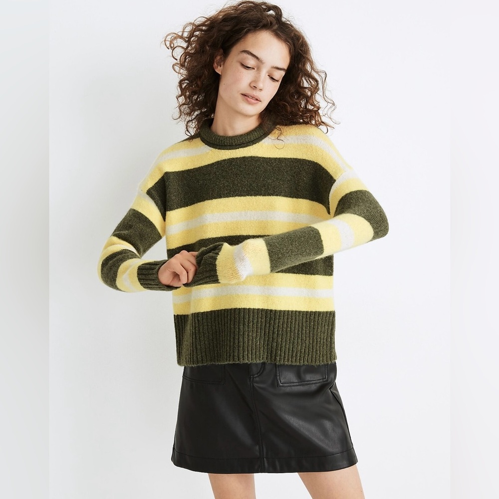Madewell Striped Fulton Pullover Sweater Size Small